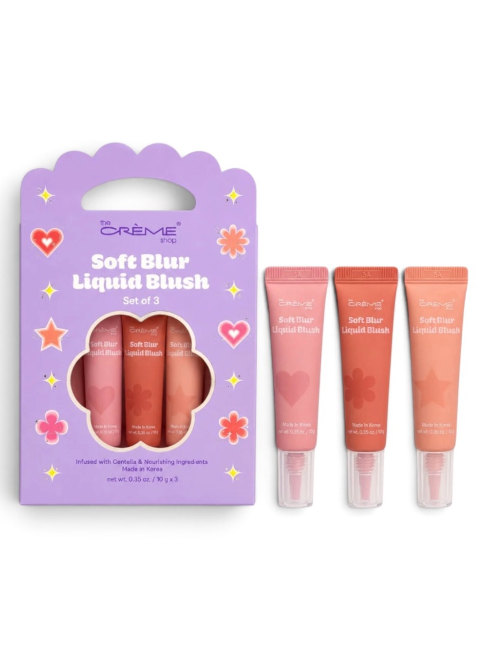 The Crème Shop Soft Blur Liquid Blush Set of 3 – Pink Shades